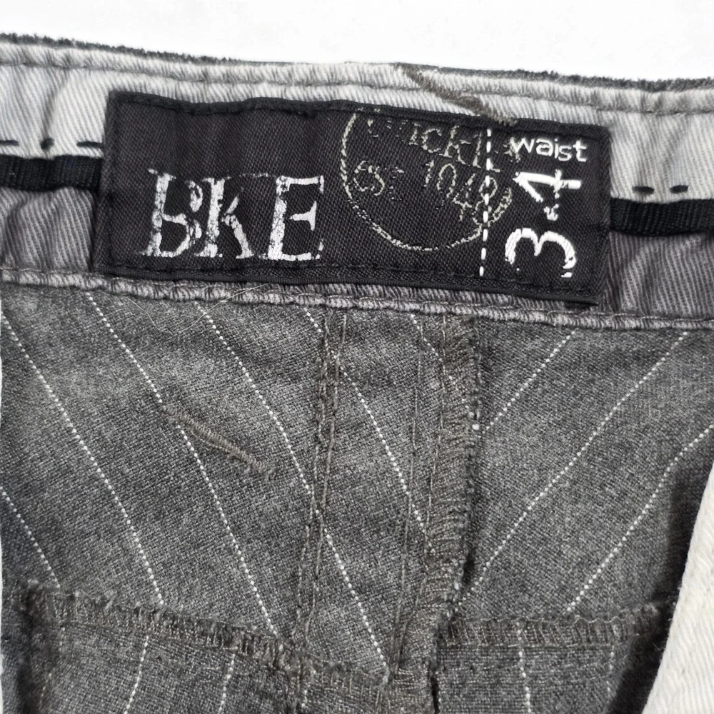 BKE Carlisle Pinstripe Shorts Mens 34 Heather Grey Regular Fit Casual 26581AM